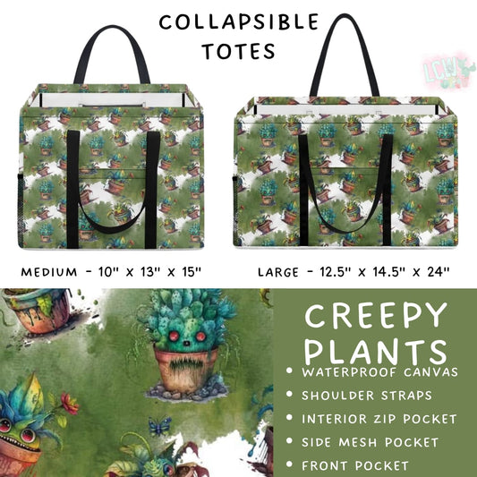 Batch #267 - Collapsible Totes - Closes 1/6 - ETA mid March - Creepy Plants Collapsible Tote