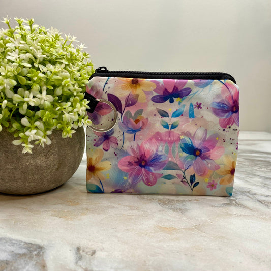 Mini Pouch - Pastel Pink Floral