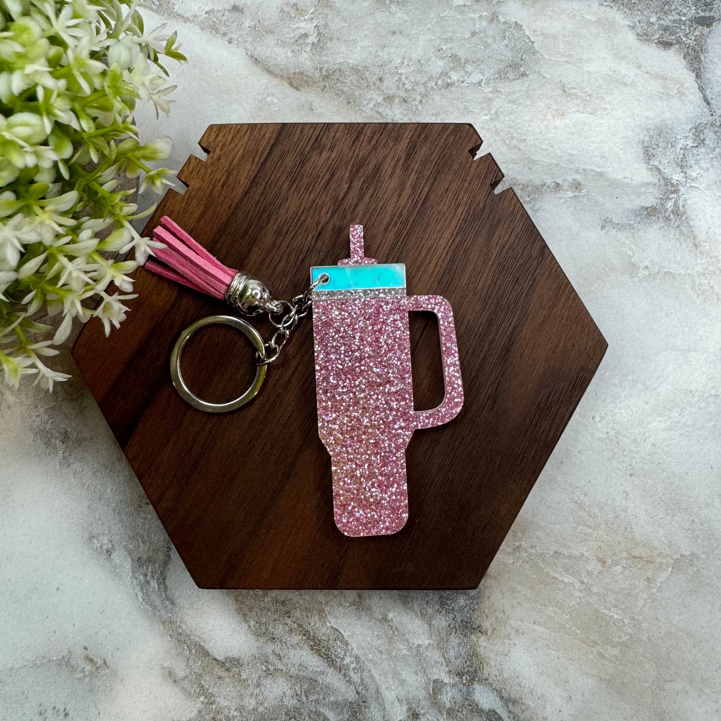 Keychain - Tumbler - Light Pink