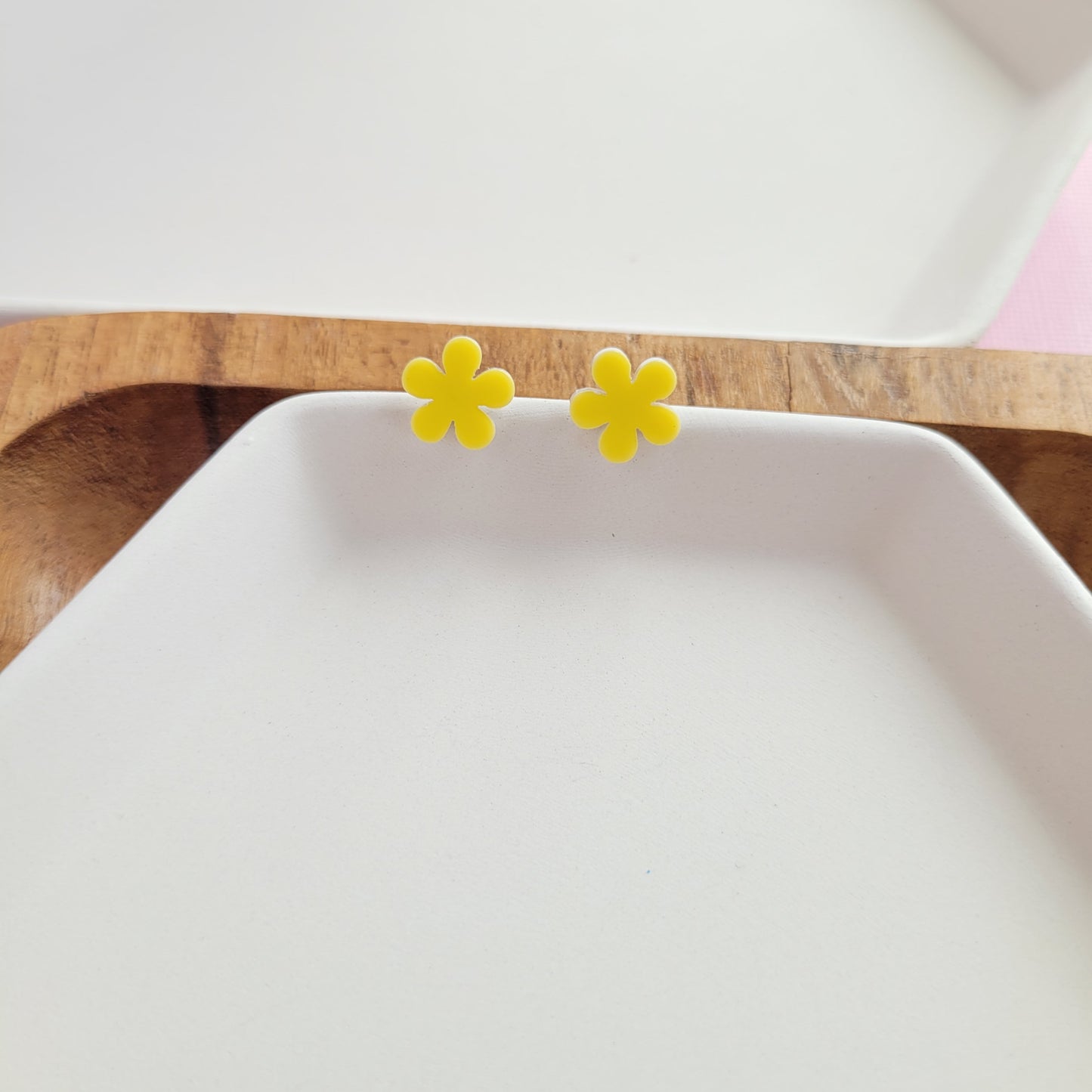 Flower Studs- Sunshine Yellow