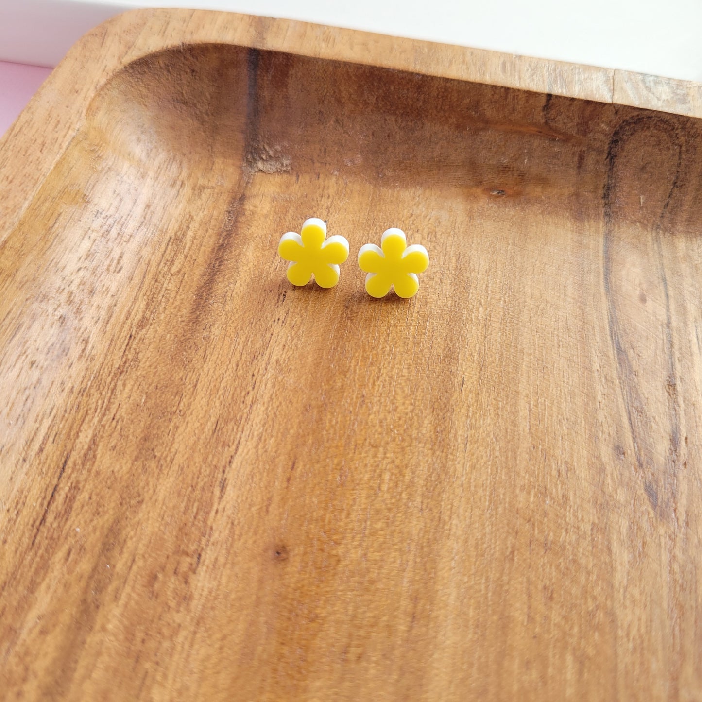 Flower Studs- Sunshine Yellow