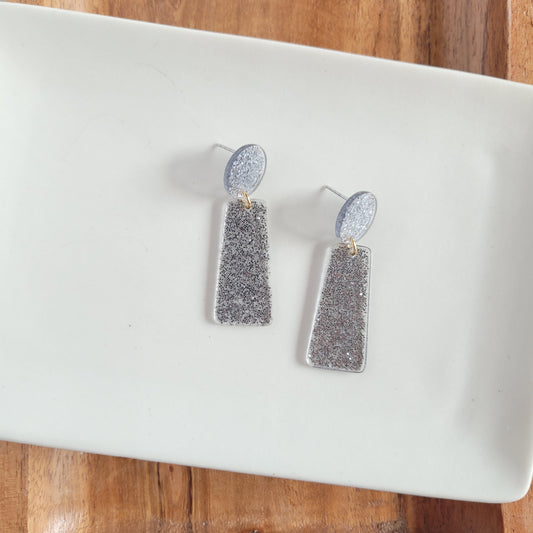 Mia Earrings - Gunmetal