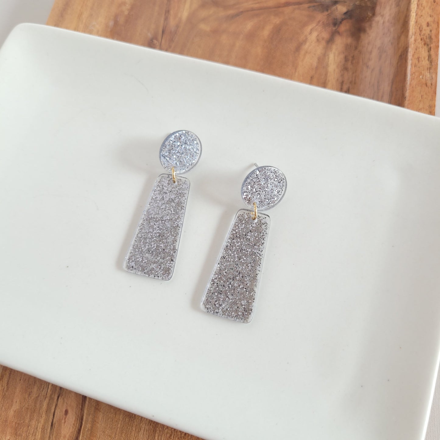 Mia Earrings - Gunmetal