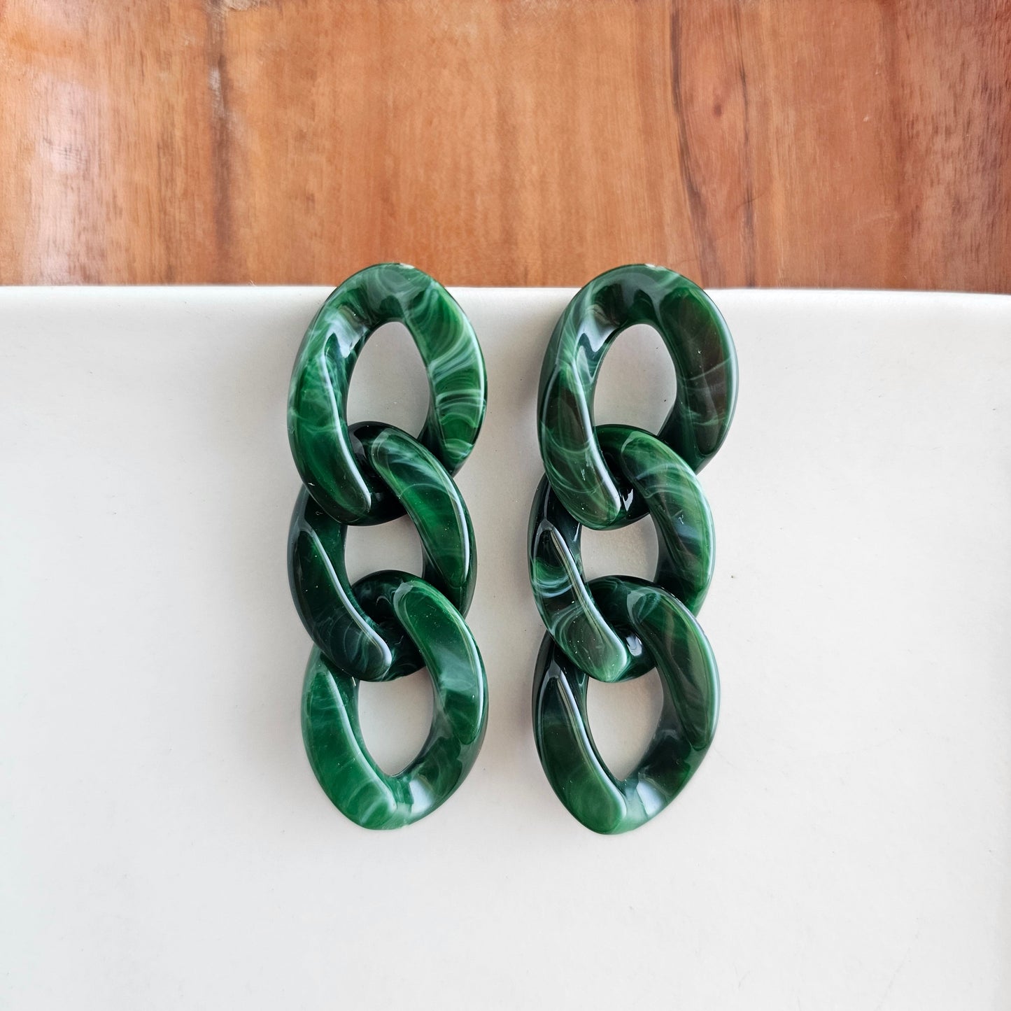 Brooklyn Earrings - Forest Green