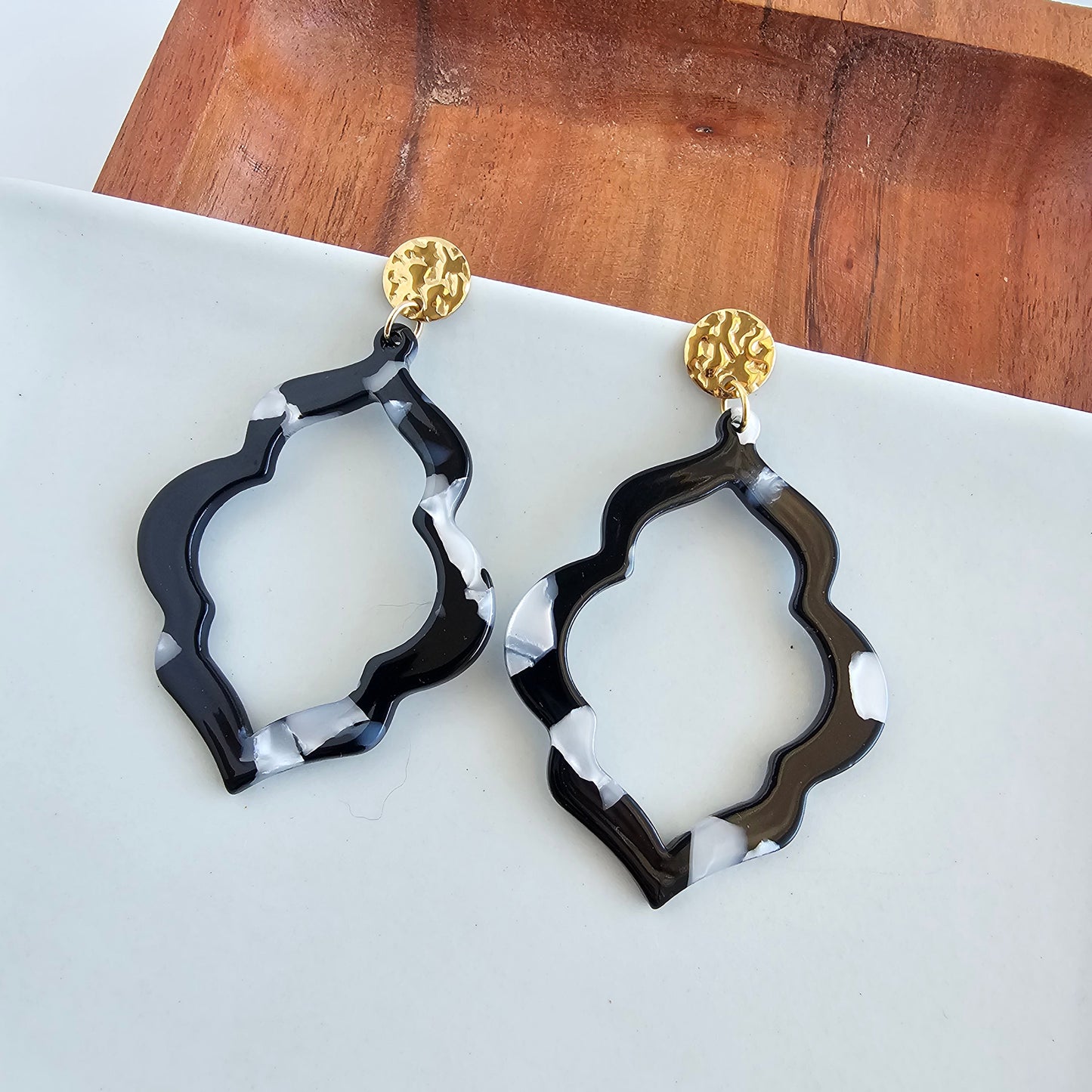 Talia Earrings - Onyx Black