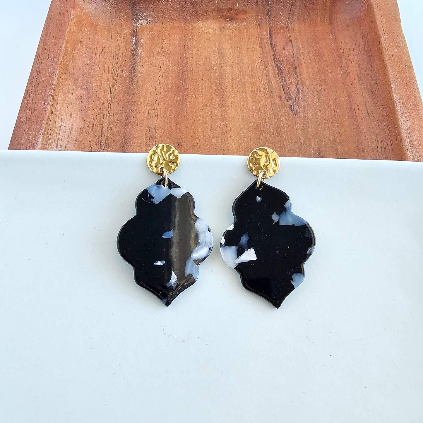 Natalia Earrings - Onyx Black