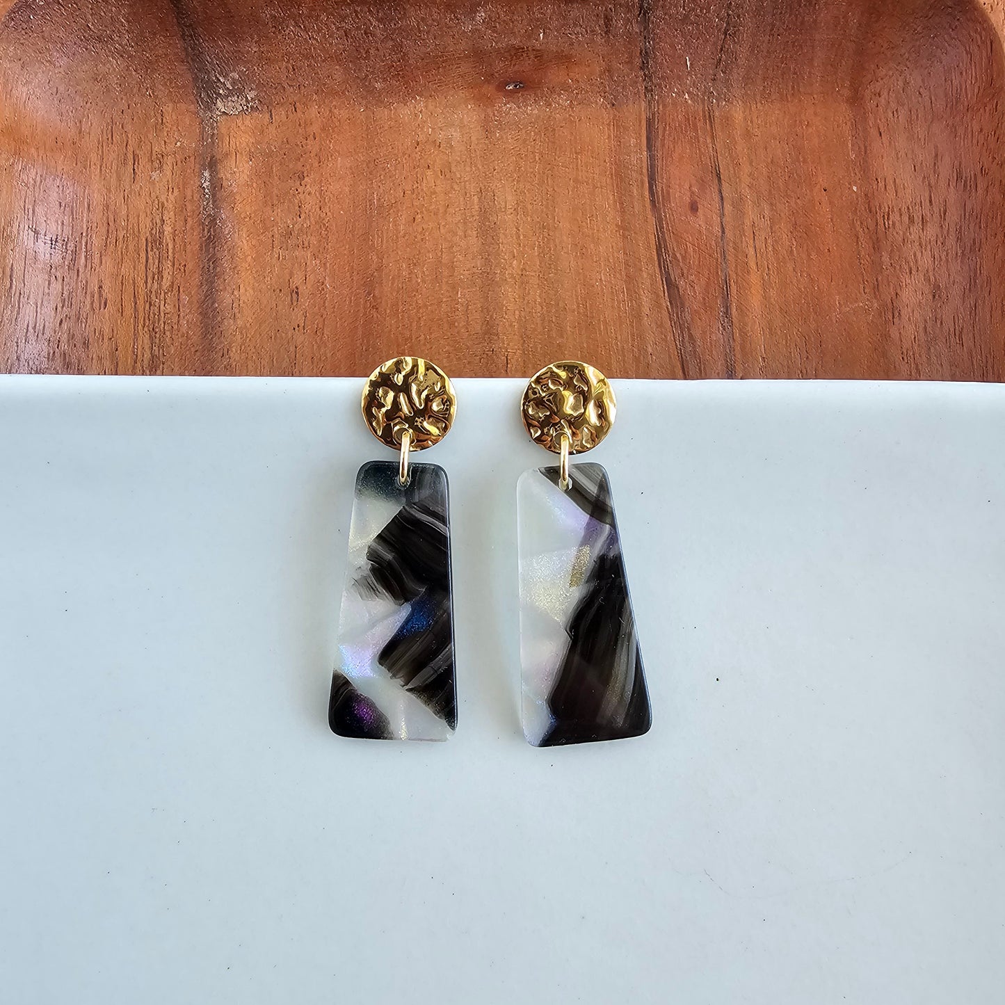 Mia Mini Earrings - Midnight Opal