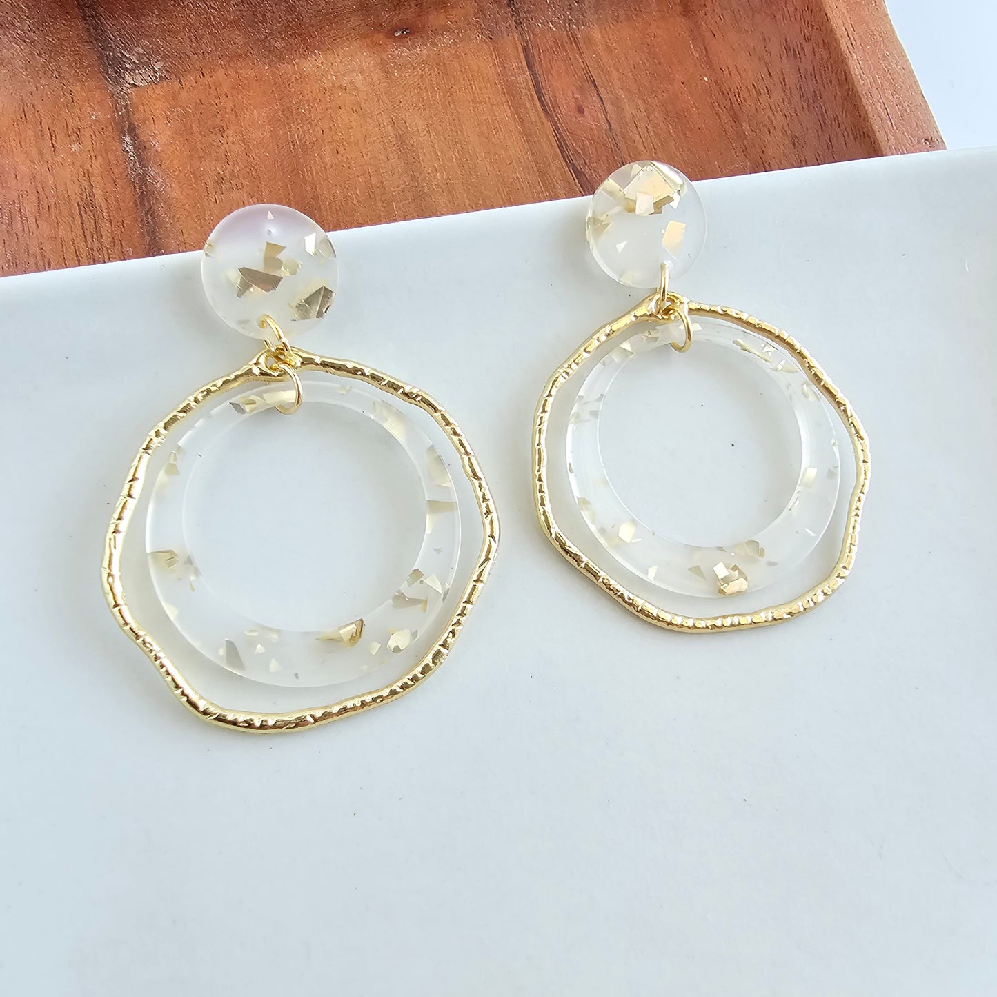 Georgia Earrings - Gold Flake