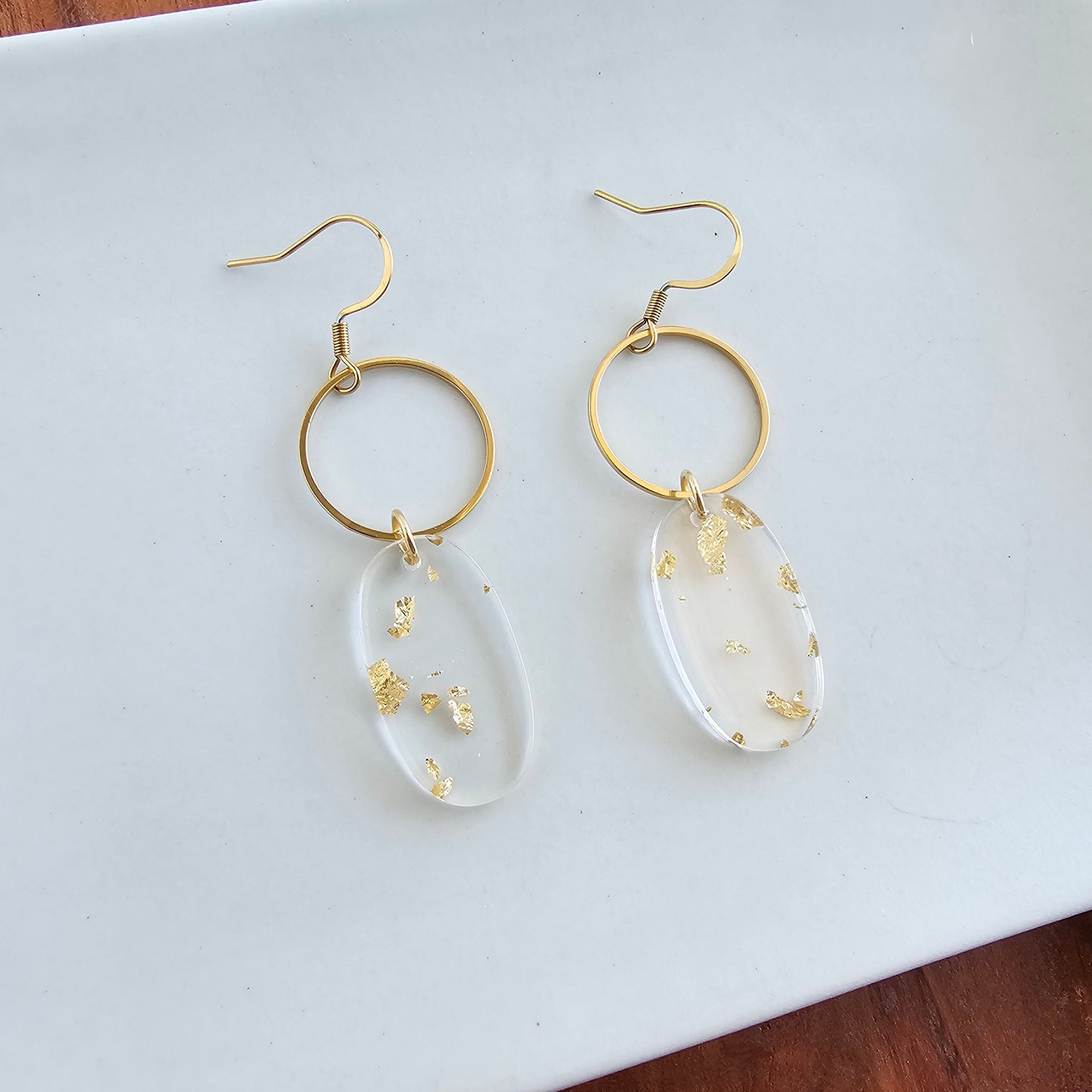 Rene Earrings - Gold Foil