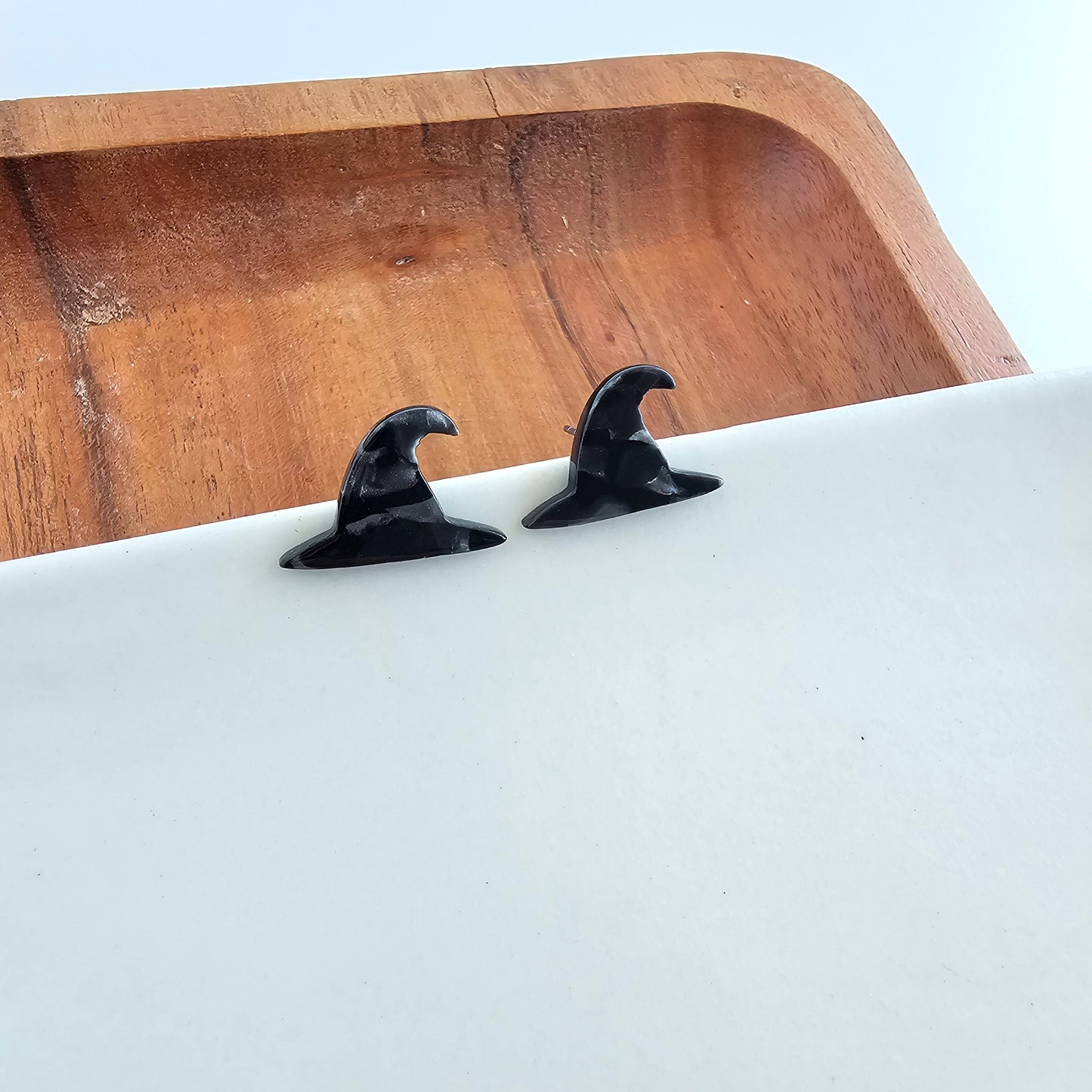 Witch Hat Studs - Black