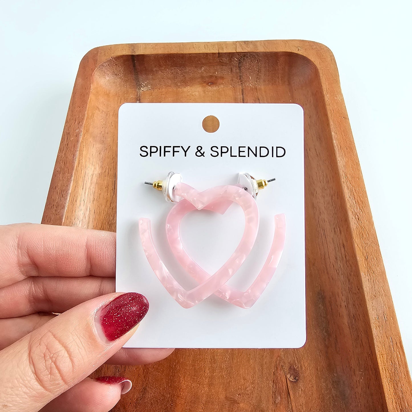 Heart Hoops - Pink