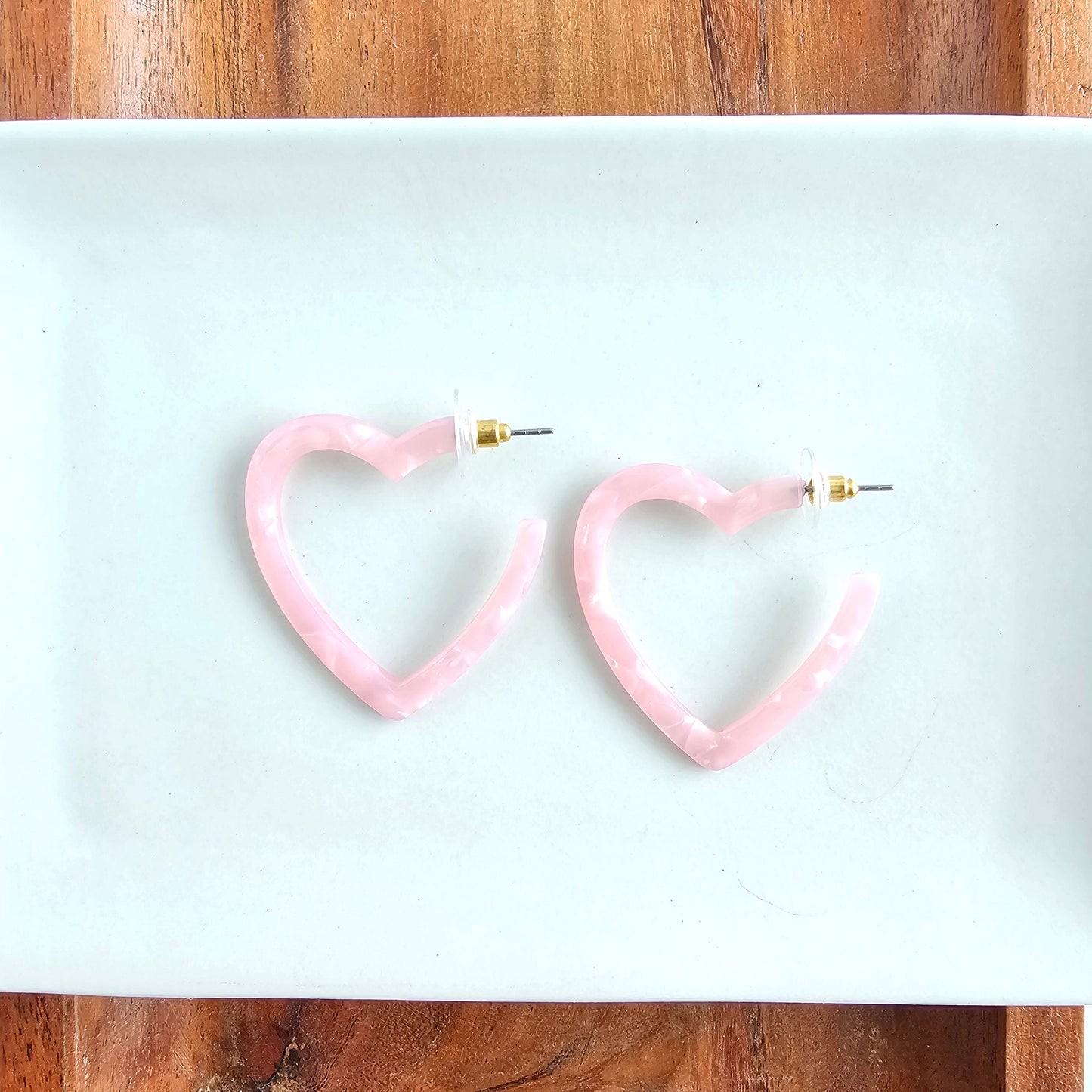 Heart Hoops - Pink