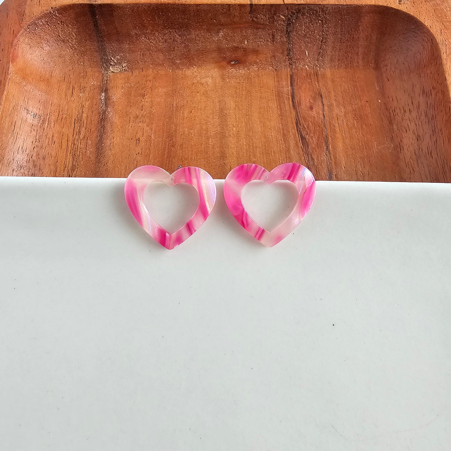 Sweet Heart Studs - Pink Punch