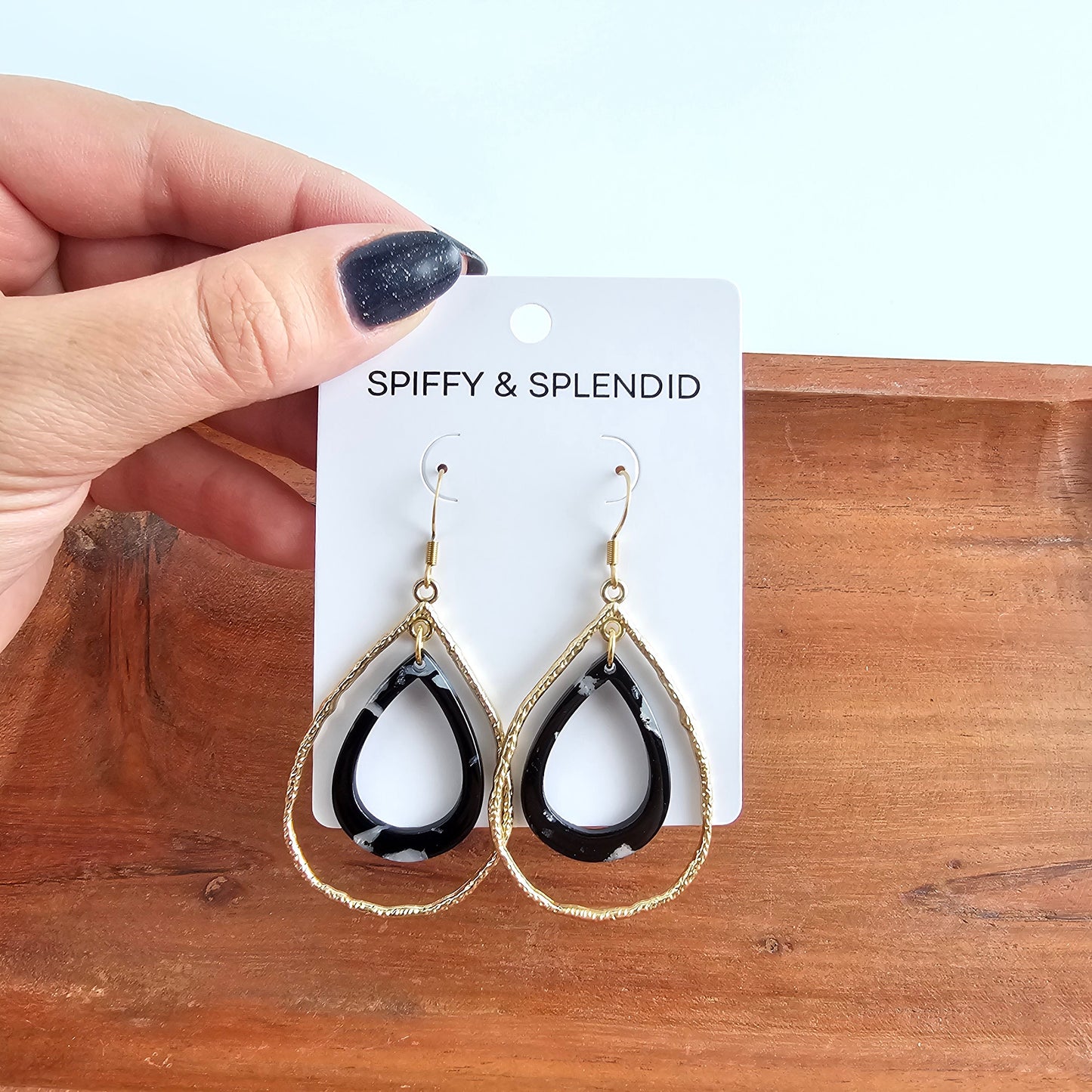 Savannah Earrings - Onyx Black