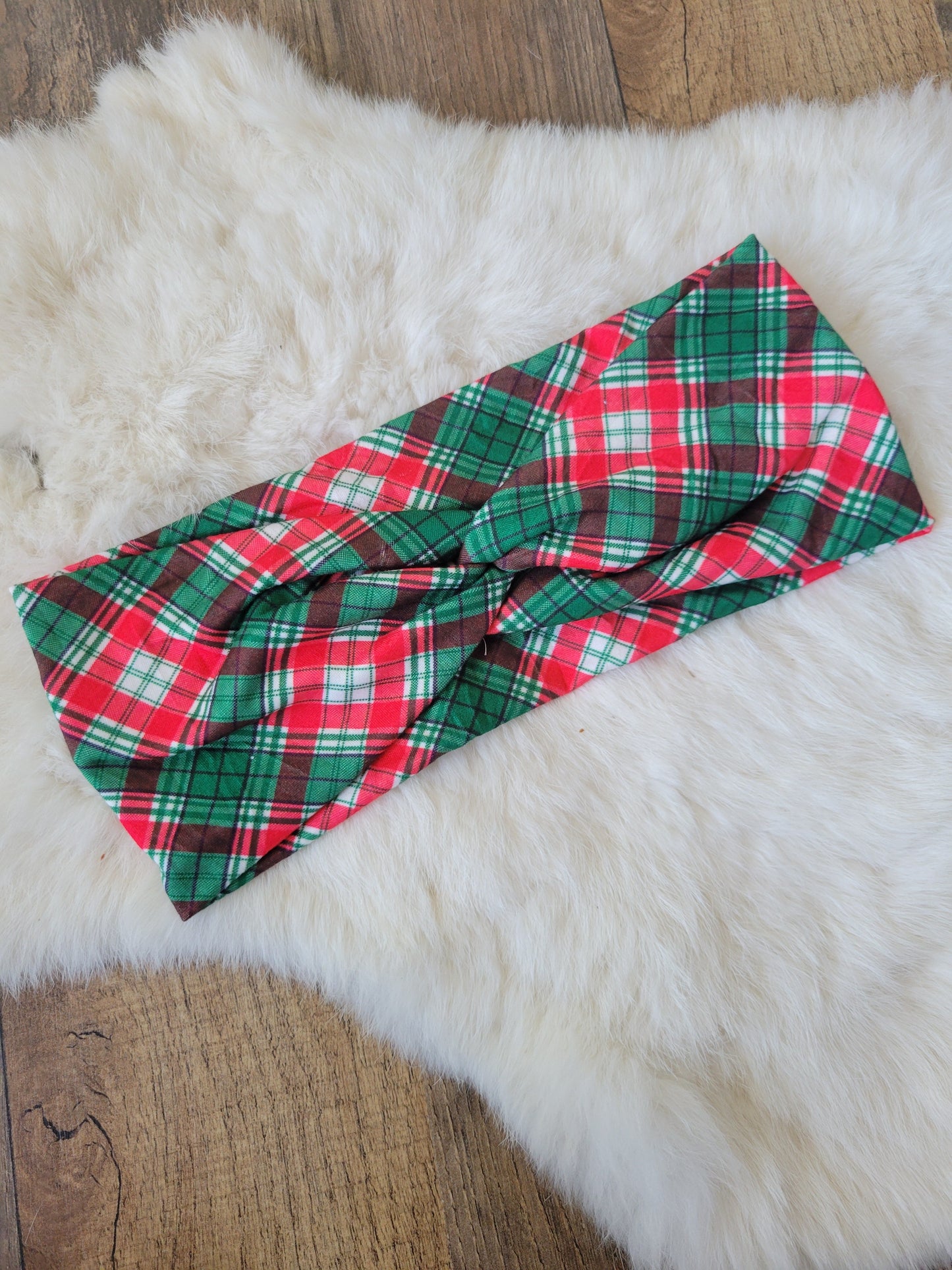 Green and red Christmas plaid