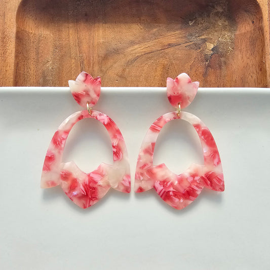 Tulip Earrings - Rosey