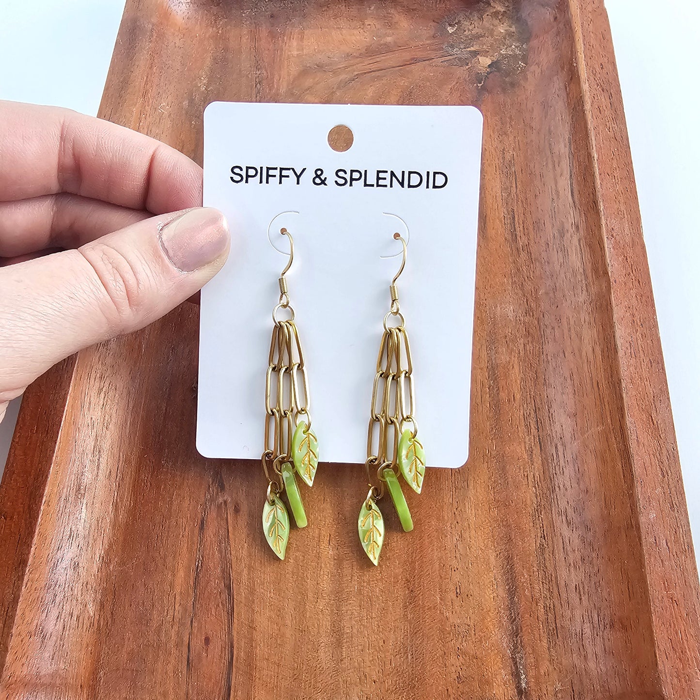 Ivy Earrings - Fern Green