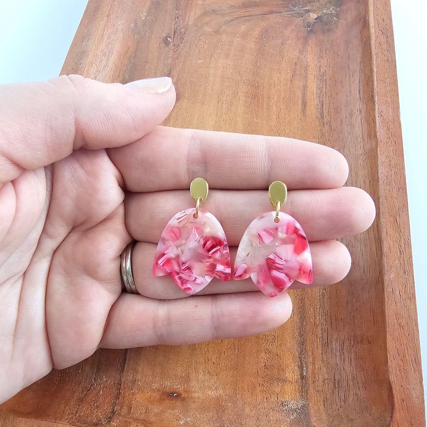Lotus Earrings - Rosey