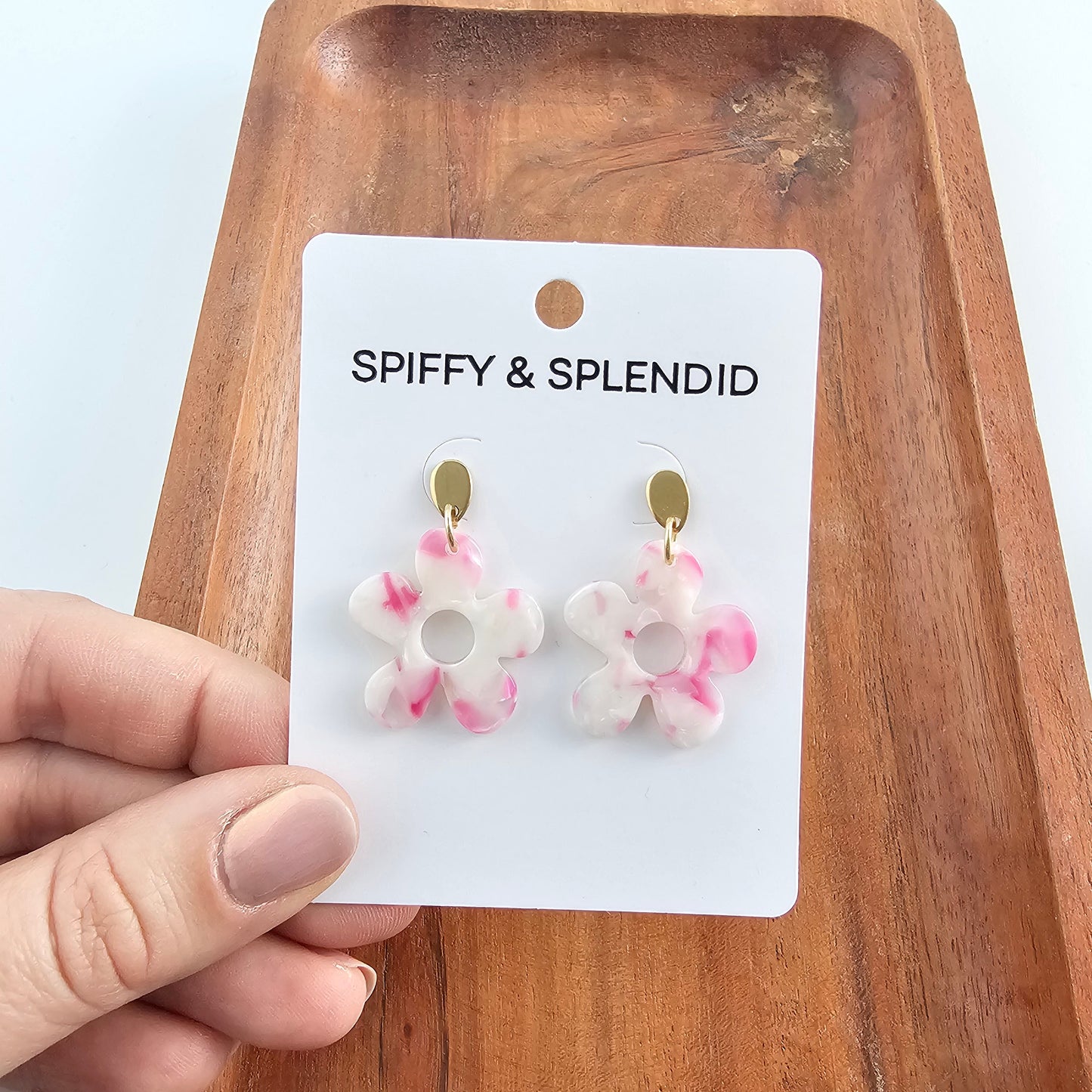 Daisy Earrings - Cherry Blossom