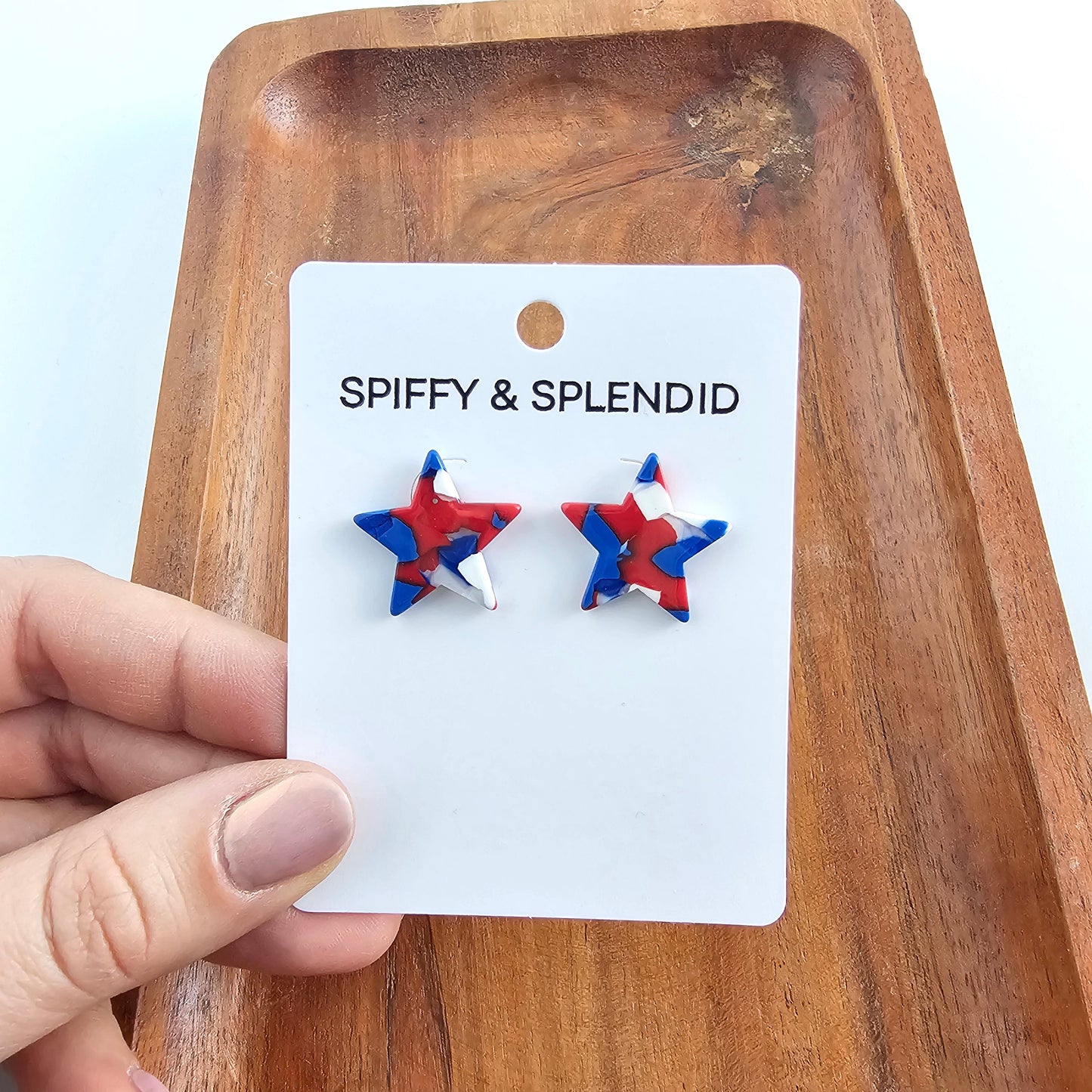 Liberty Star Studs - Red, White & Blue