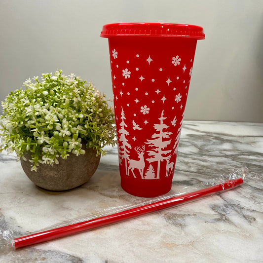 Plastic Tumbler - Christmas - Red #5