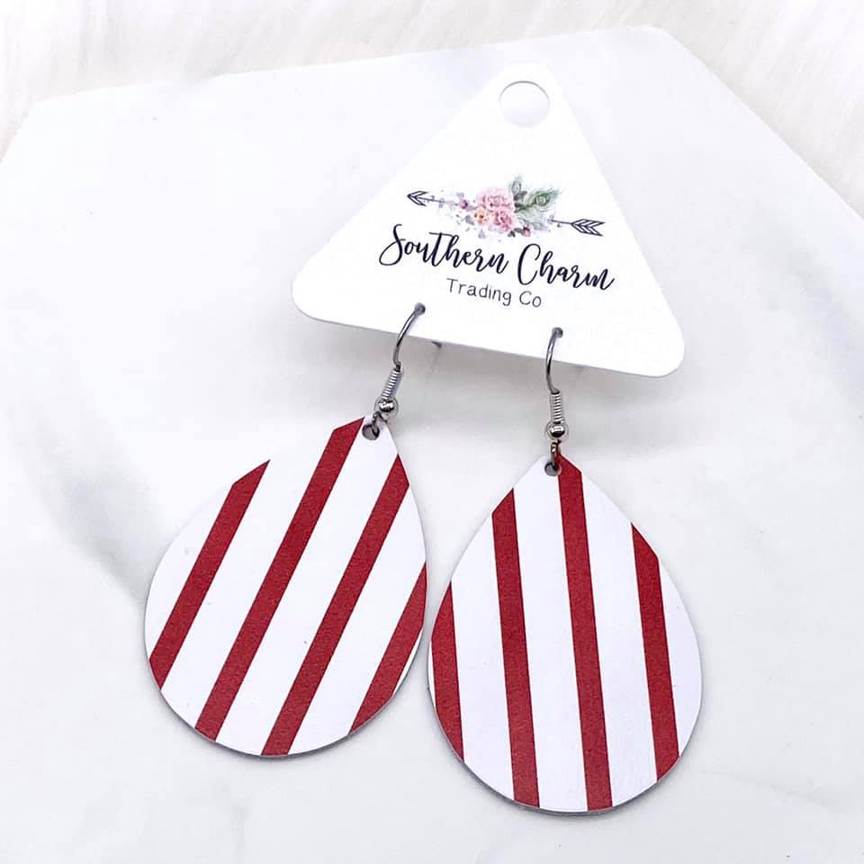 2" Candy Cane Lane Mini Collection -Earrings