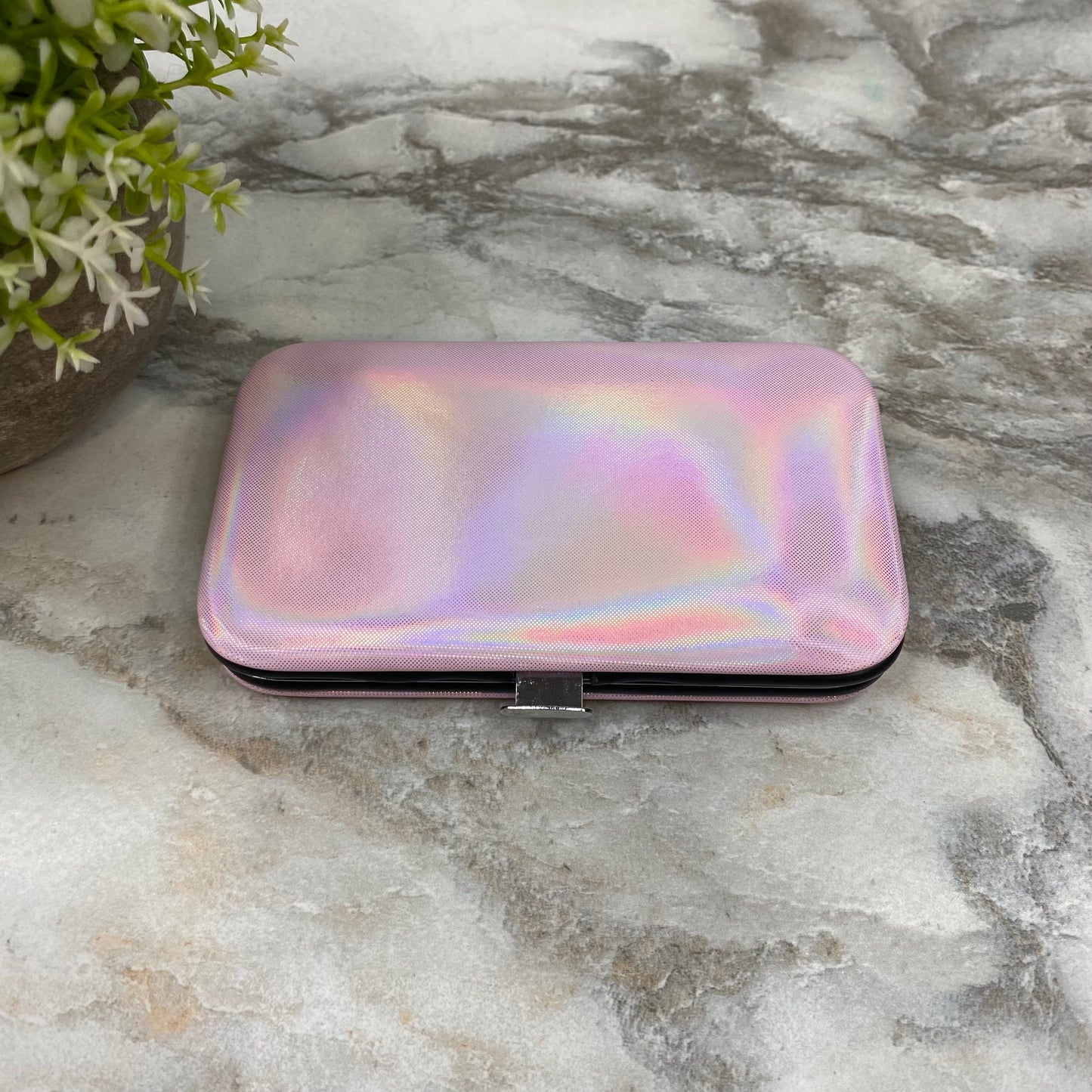 Manicure Nail Case & Set - Solid Holographic