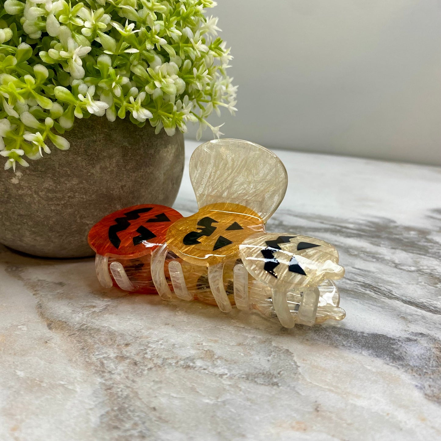 Hair Clip - Stacked Pumpkins