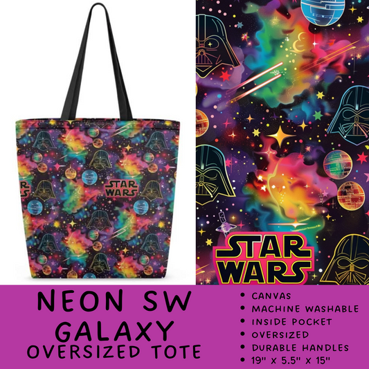 Batch #264 - Travel Collection - Closes 12/31 - ETA - Neon SW Galaxy Hearts Oversized Totes