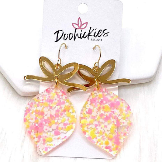 2.5" Pastel Pink Ornament -Christmas Earrings