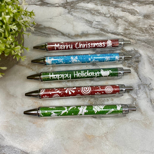 Pen - Clear Christmas Design Set