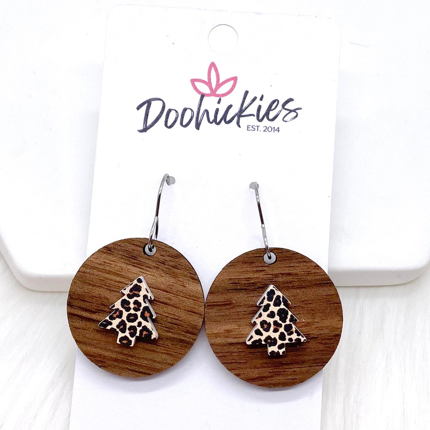 1.25" Festive 3-D Dainty Ella Dangles - Christmas Earrings