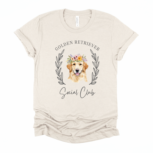 Golden Retriever Floral Social Club