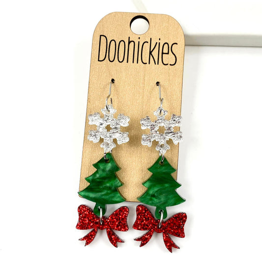 2.2" Christmas Trifecta - Christmas Acrylic Earrings