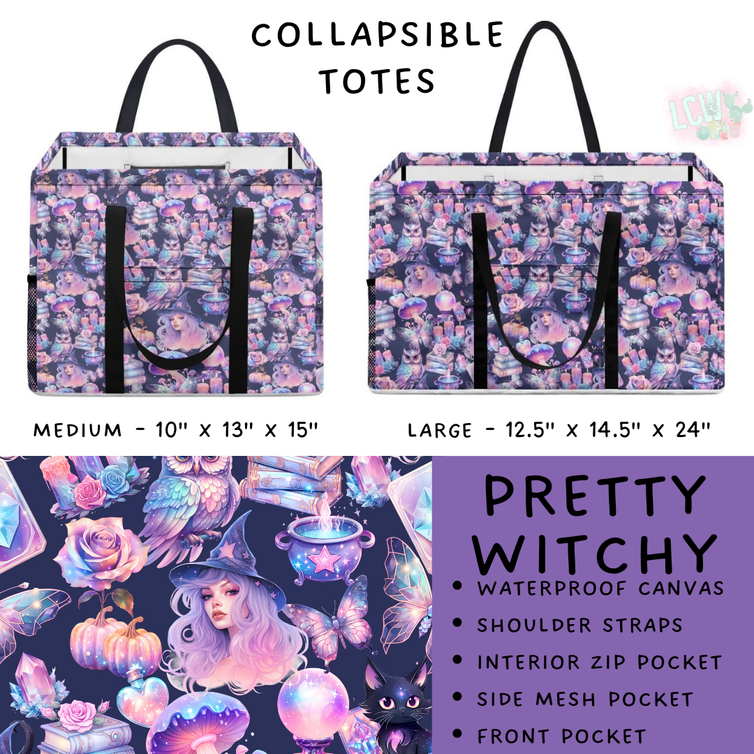 Batch #267 - Collapsible Totes - Closes 1/6 - ETA mid March - Pretty Witchy Collapsible Tote