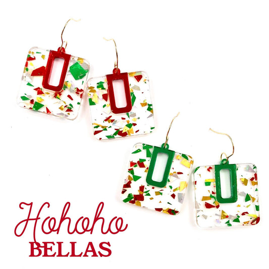 Ho Ho Ho Bellas - Christmas Acrylic Earrings