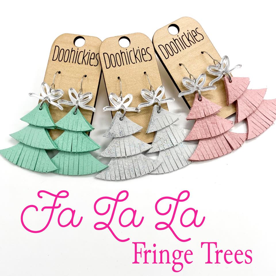 Fa La La Fringy Trees - Christmas Earrings