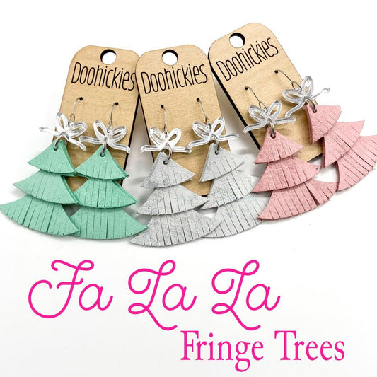 Fa La La Fringy Trees - Christmas Earrings