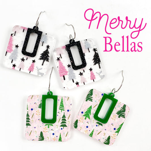 Merry Bellas - Christmas Acrylic Earrings