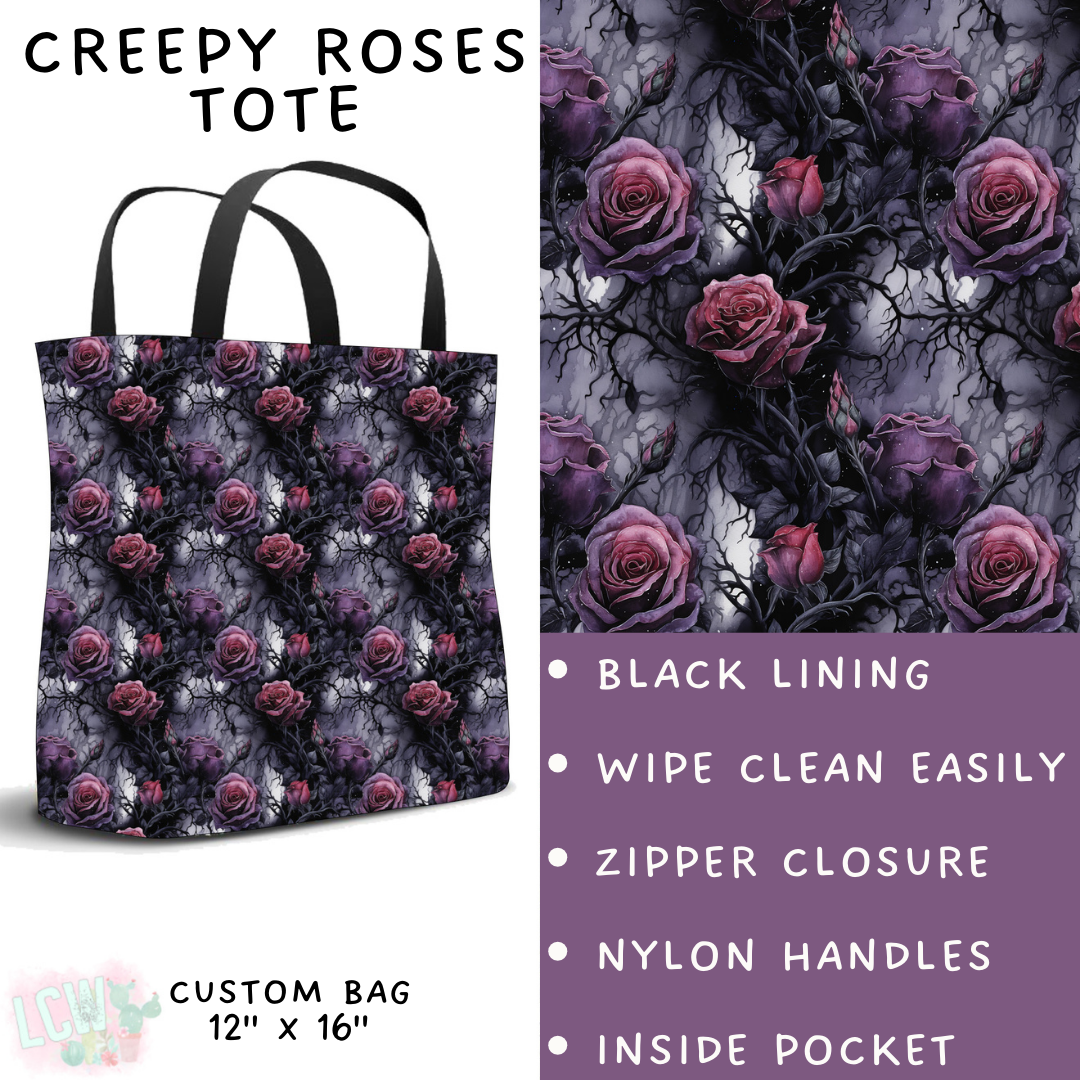 Batch #268 - November Request Run - Closes 1/10 - ETA late March - Creepy Roses Collapsible Tote