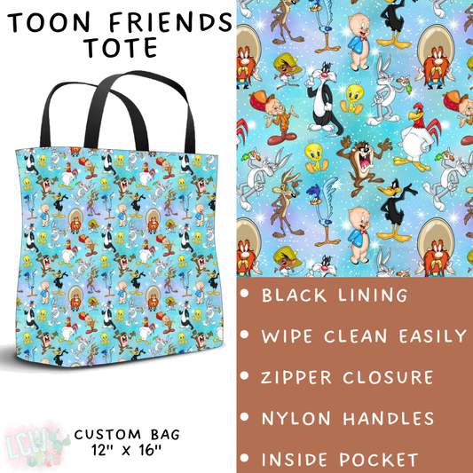 Batch #268 - November Request Run - Closes 1/10 - ETA late March - Toon Friends Collapsible Tote