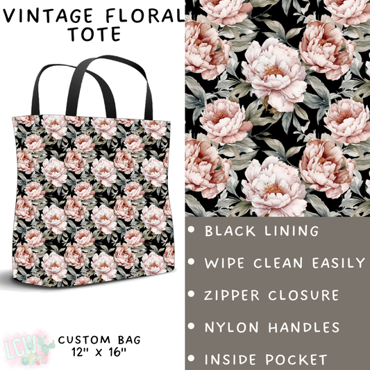 Batch #268 - November Request Run - Closes 1/10 - ETA late March - Vintage Floral Collapsible Tote