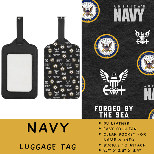 Batch #264 - Travel Collection - Closes 12/31 - ETA - Navy Luggage Tag