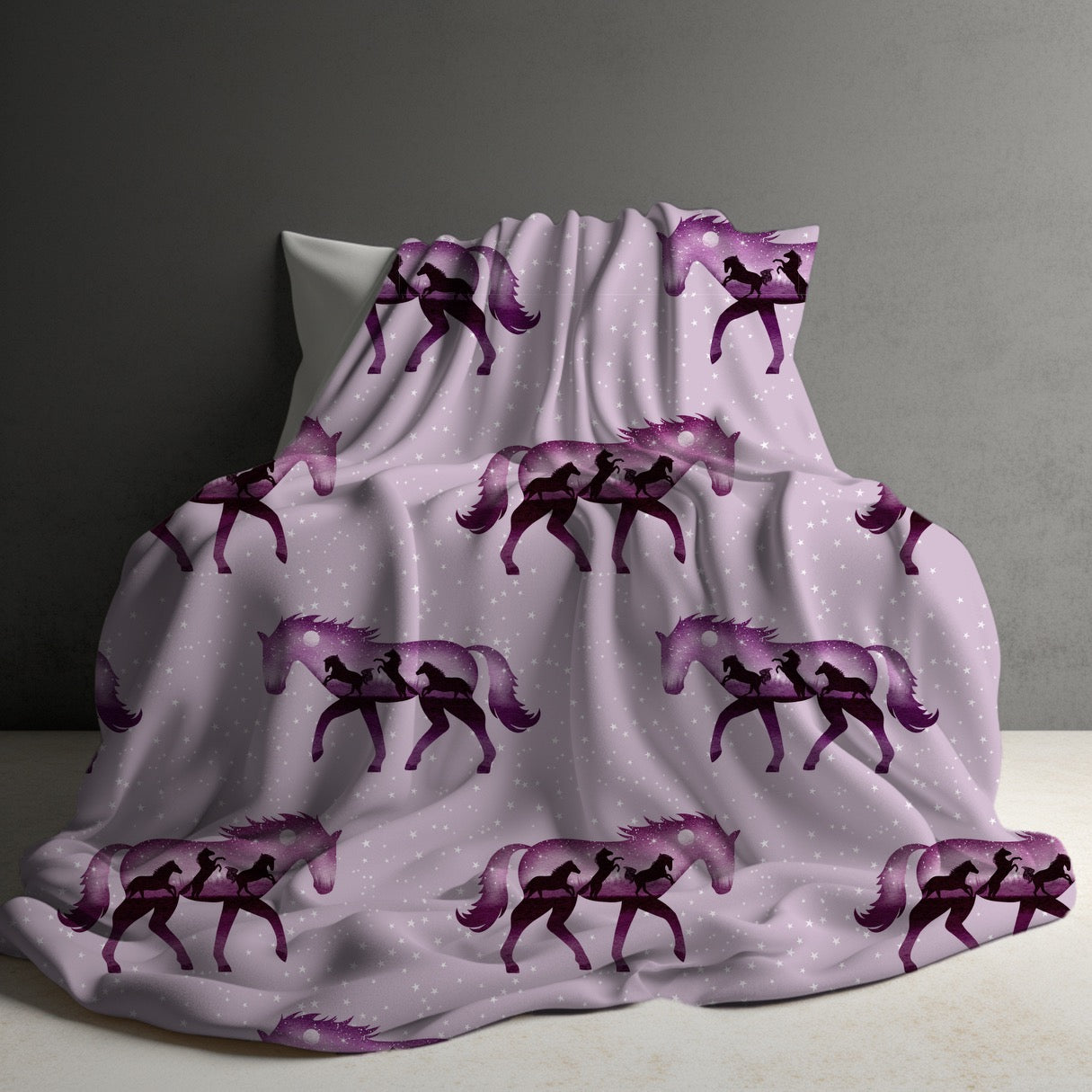 Blanket - Horse, Purple Moon - PREORDER