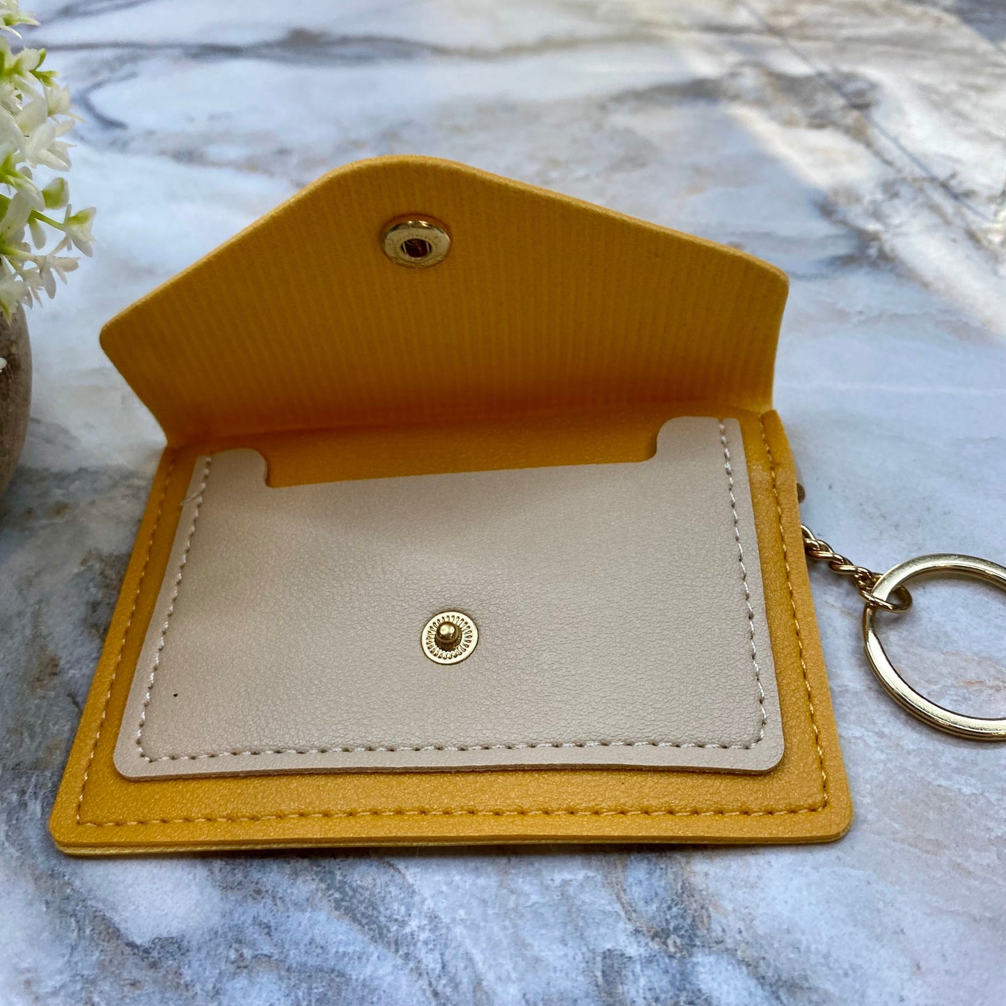 Keychain - Card Holder Wallet - Yellow