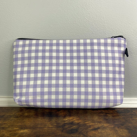 Pouch - Lavender Gingham Plaid