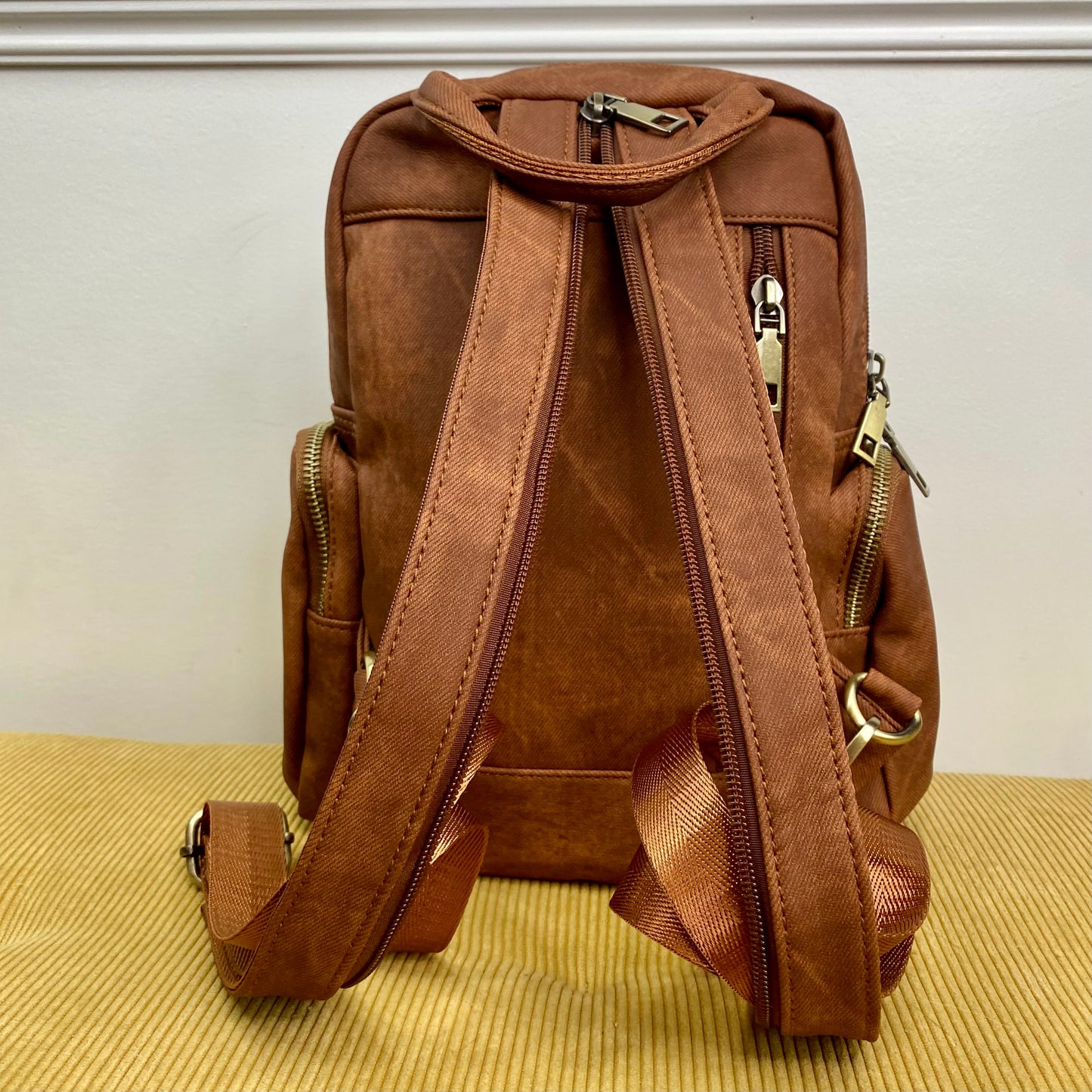 Sydney Denim 2-in-1 Sling + Backpack - Camel