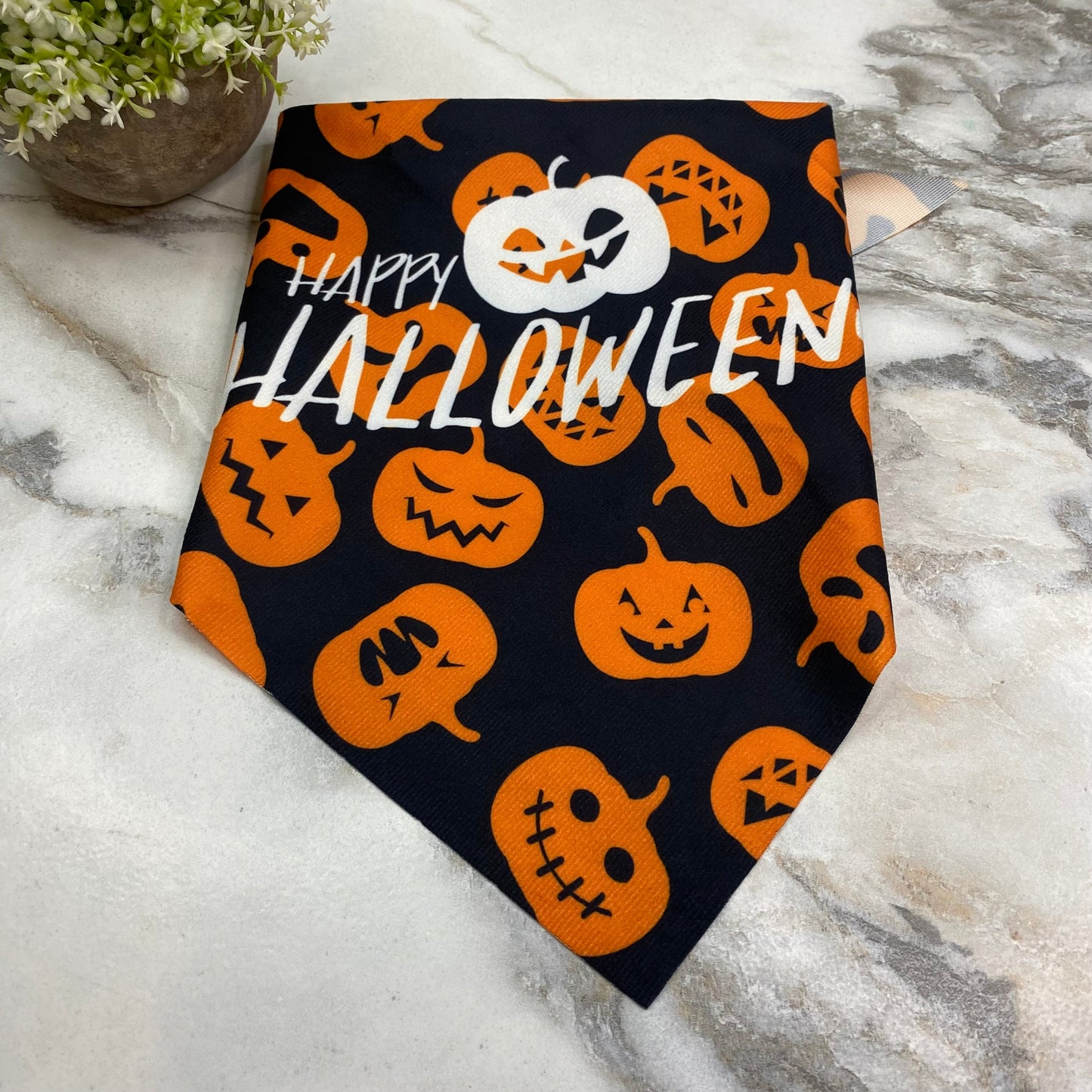 Dog Bandana - Halloween - Silly Pumpkin Faces