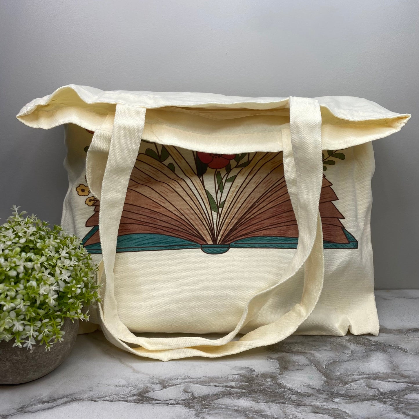 Tote Bag - Floral Books - #2