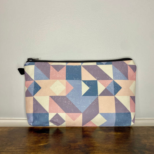 Pouch - Purple Pink Geometric Shapes